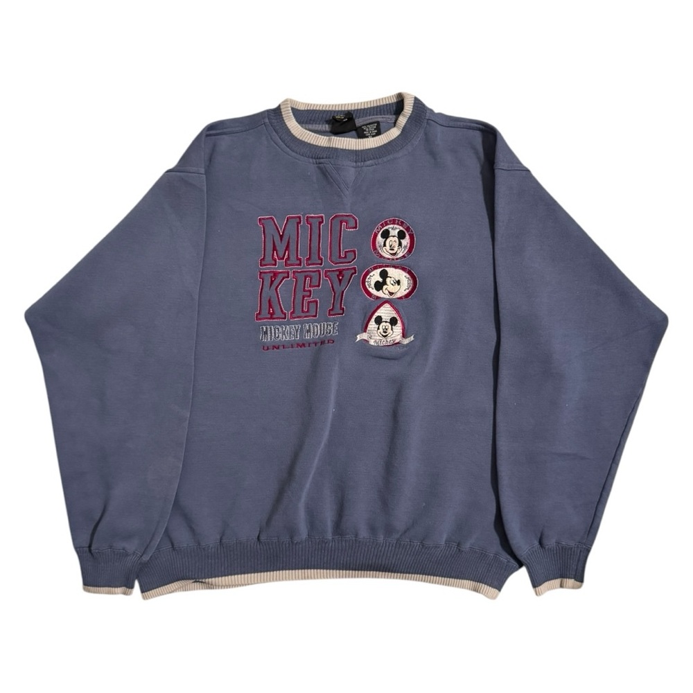 Disney Blue Crewneck Sweater with Mickey Design